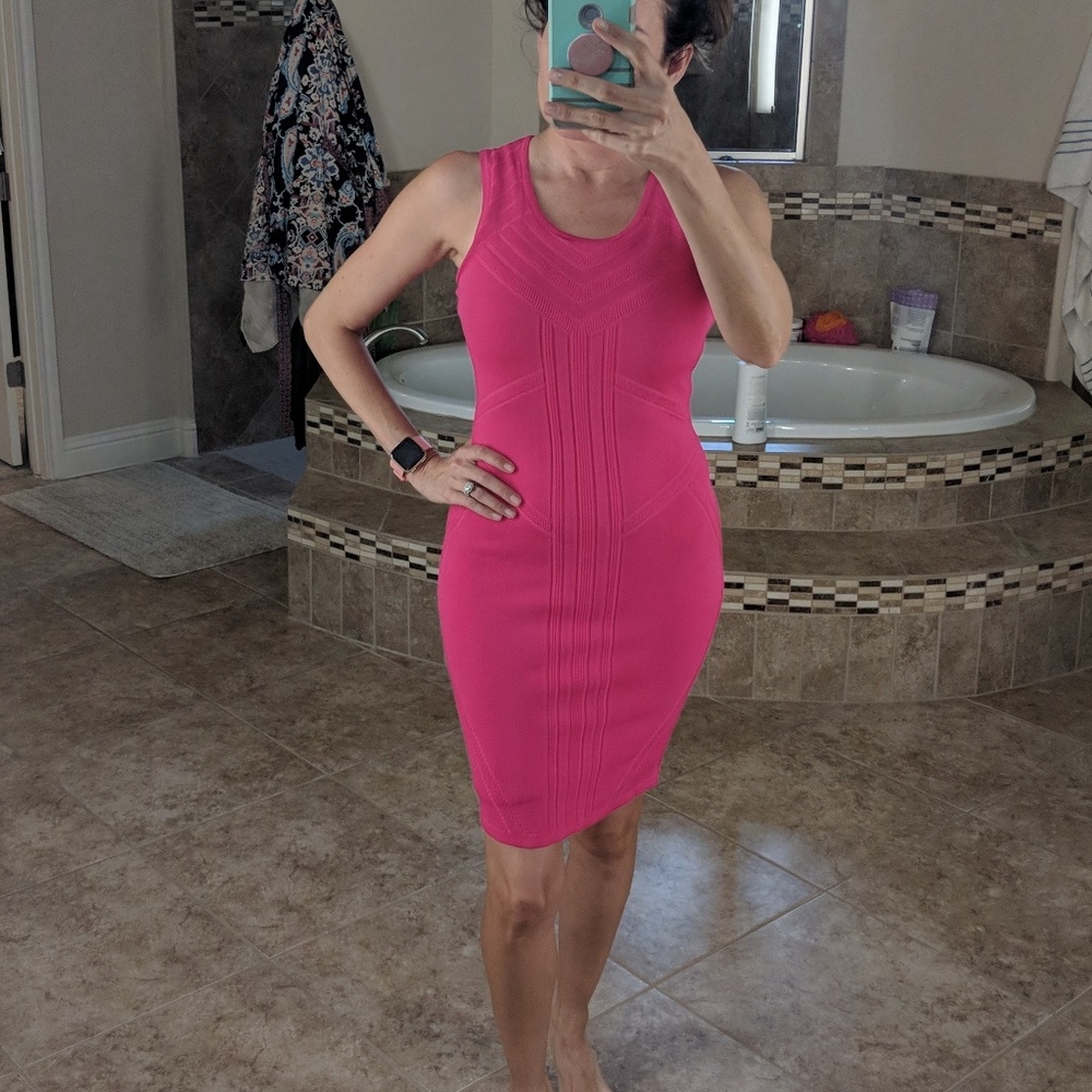 HOT body con dress from Cache boutique.